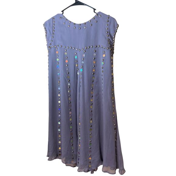 NWOT French Connection 100% Silk Dress with Sequins Sz 0 - Picture 2 of 12